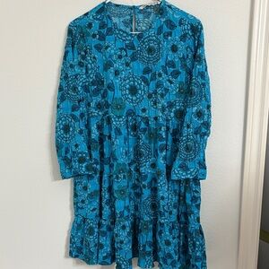 Zara Turquoise Floral Print Dress